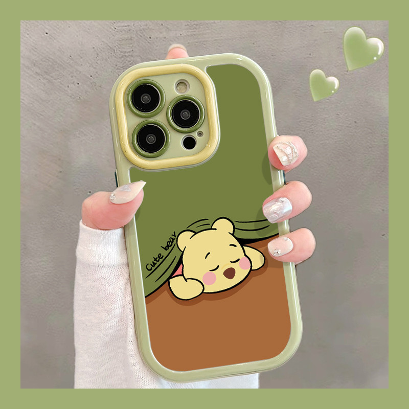 裹被趴熊适用iphone15promax苹果手机壳14新款13防摔创意个性简约