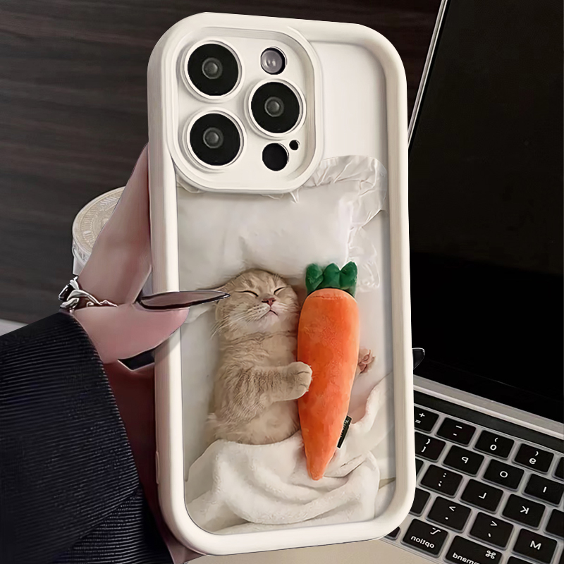 睡觉猫咪iphone15苹果手机壳14promax新款13pro防摔12/11/XSXR78P