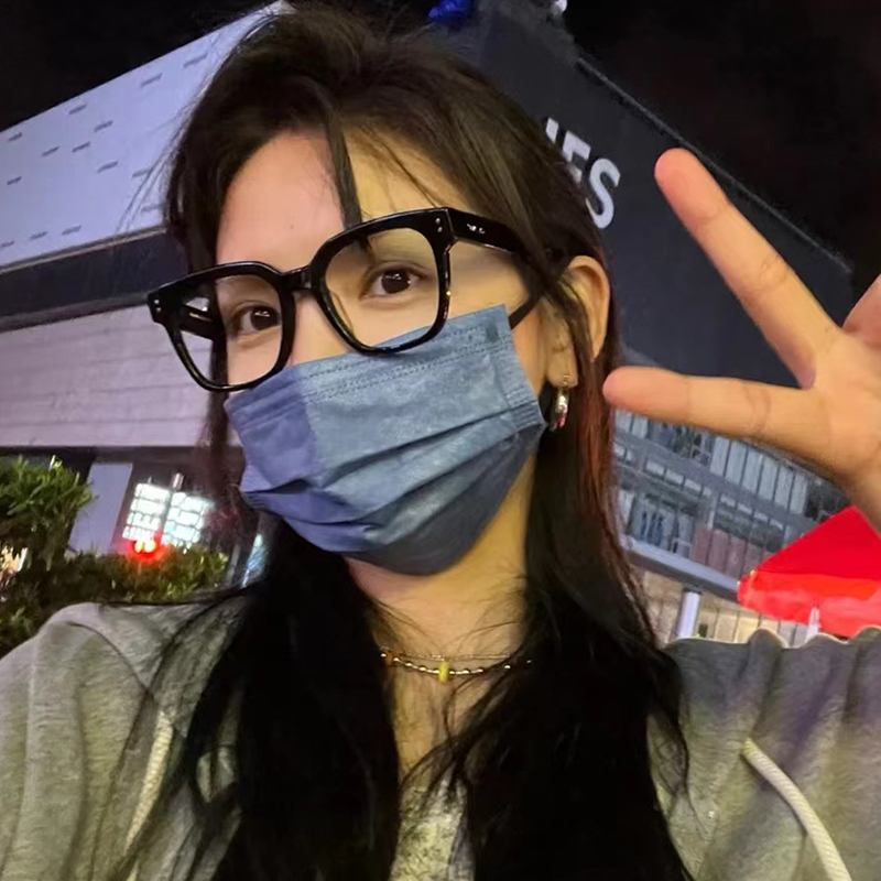 【波力小鱼】素颜神器黑框眼镜女可配近视防蓝光眼镜框韩版潮ins