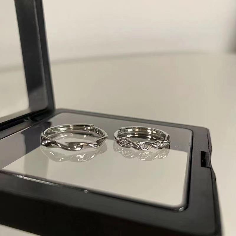 爱无止境戒指情侣款一对戒闺蜜ins小众设计可调节气质高