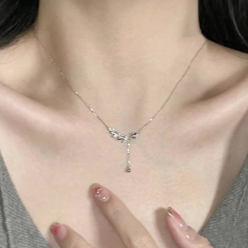 合金项链 麦穗项链女ins潮轻奢小众设计高级感锁骨链简约百搭颈链