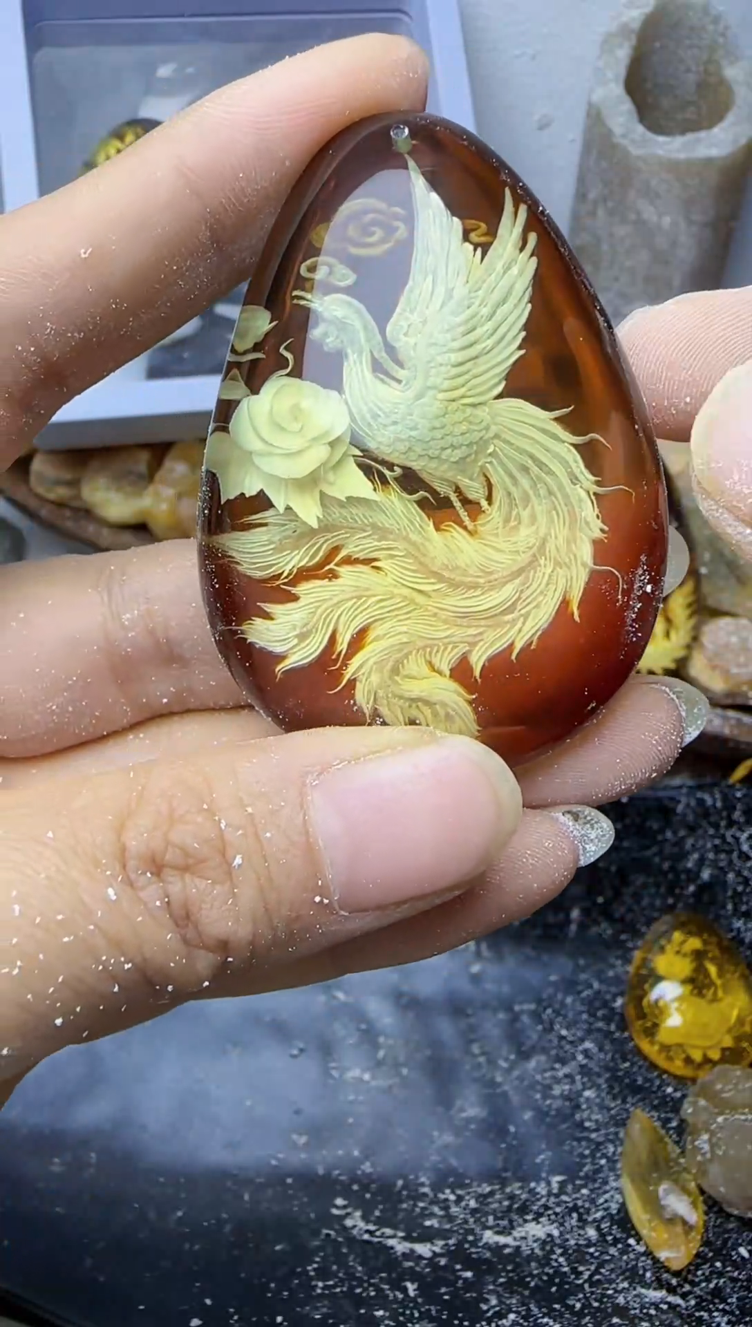 【闪购商品】琥珀颈饰未镶嵌凤凰