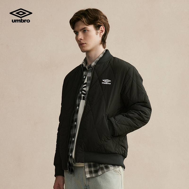 Umbro/茵宝棉服棒球服SUPPLEX秋冬男款复古菱形格棉袄U2124451021