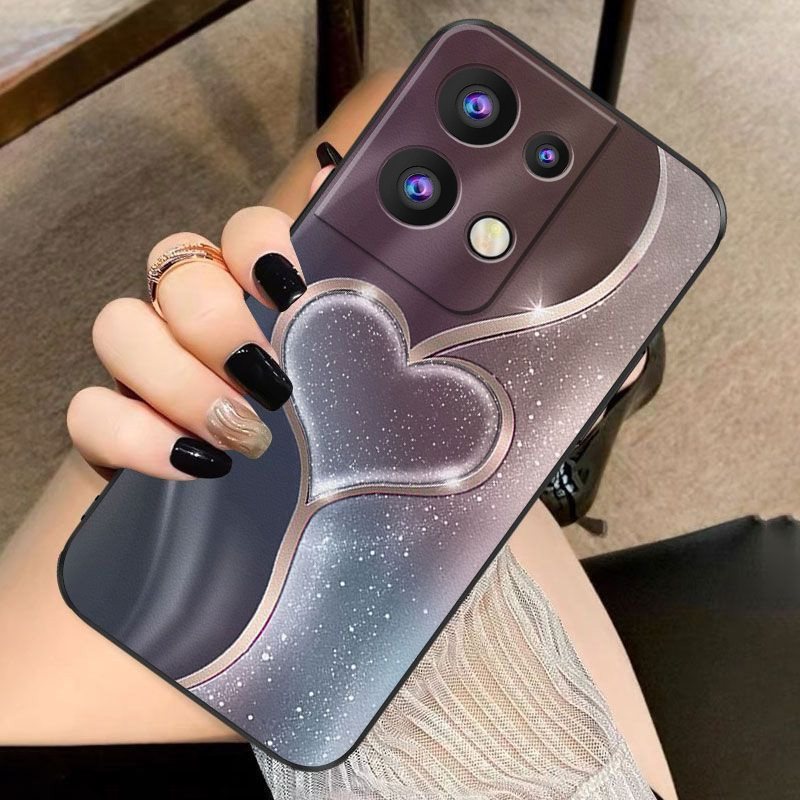 适用OPPOreno8手机壳reno8琉金爱心直边液态女款防摔高级感ins风