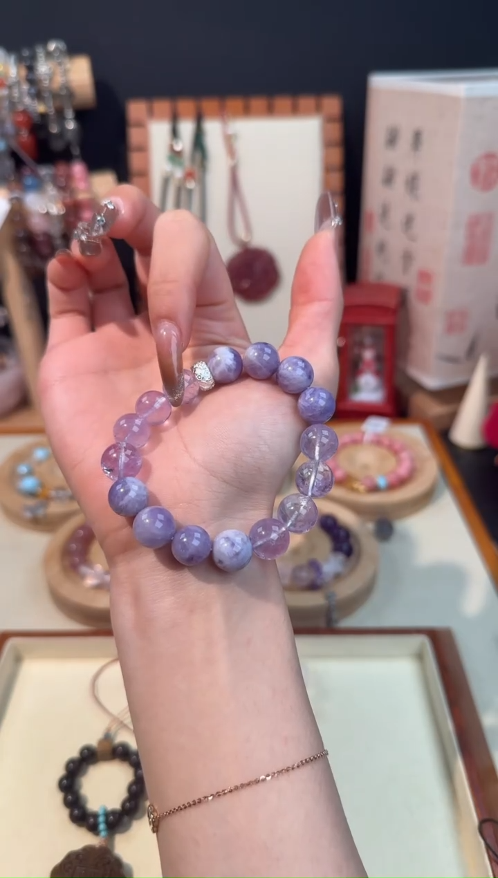 【闪购商品】水晶手串未镶嵌紫水搭紫玉设计款