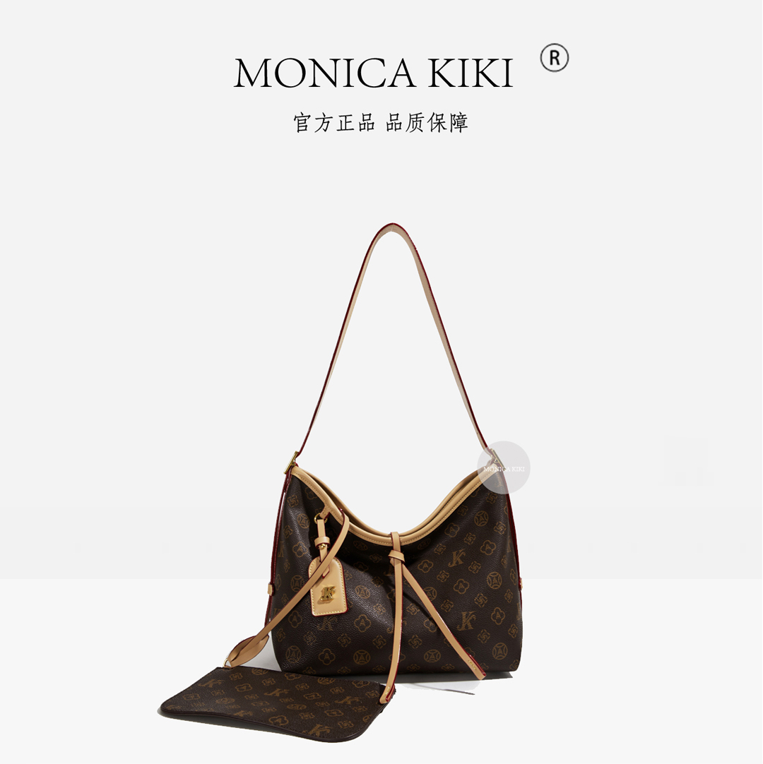 高级感大容量通勤包包女2025新款欧美印花单肩大容量托特包经典