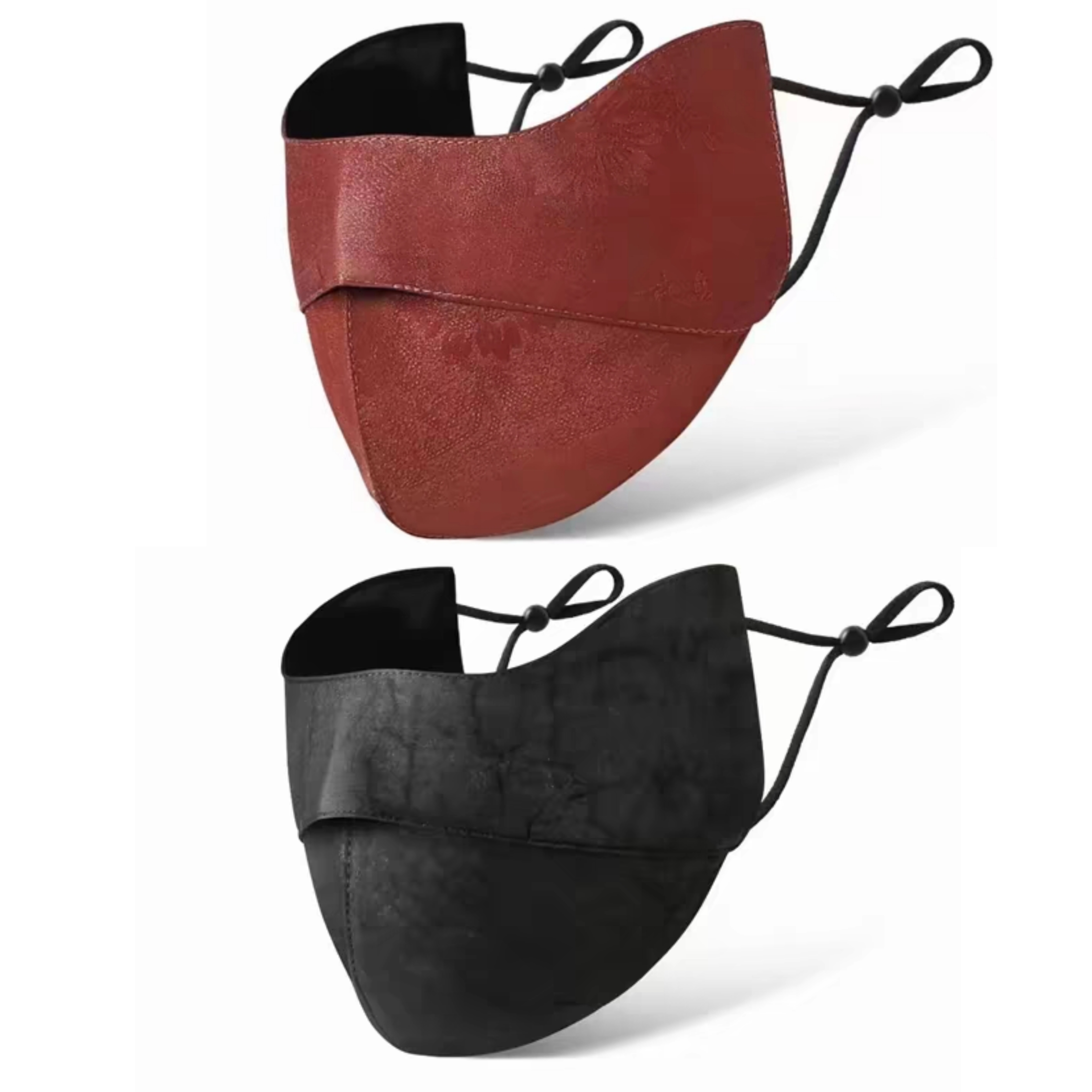 【100%桑蚕丝香云纱口罩】双层双面戴透气百搭立体全遮面可洗