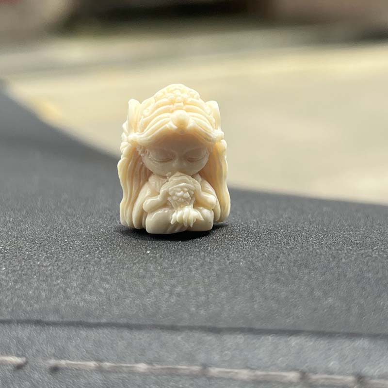 天然猛犸牙雕鲤鱼妹挂件 吊坠 配饰