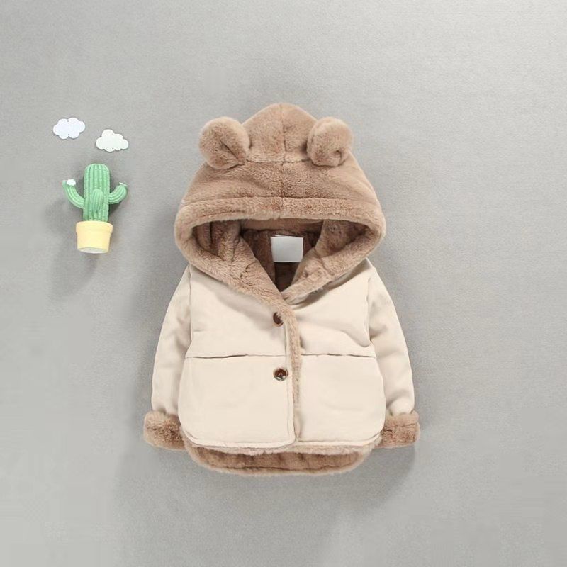 芭啦啦宝宝棉衣男女童装加厚棉服儿童婴儿保暖加绒冬装外套2023冬