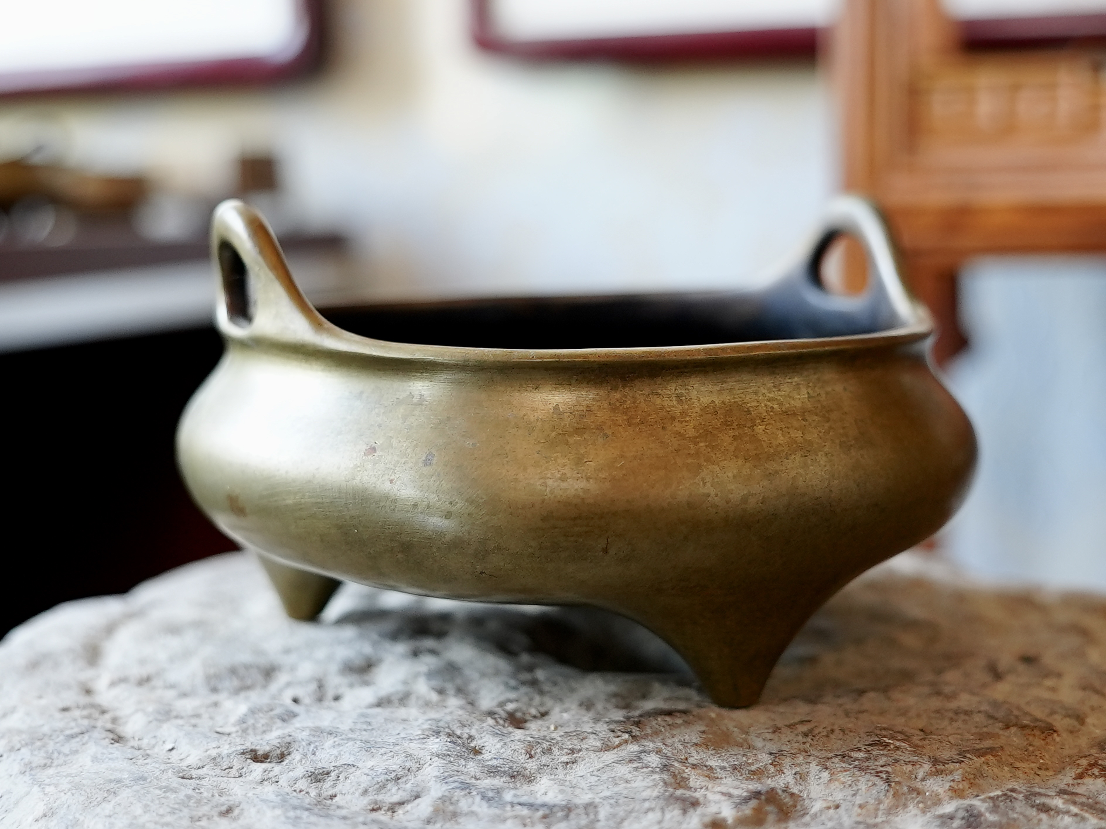 十三公分顺治冲纯手工仿古宣德炉熏香室内香道焚香薰工艺品香炉