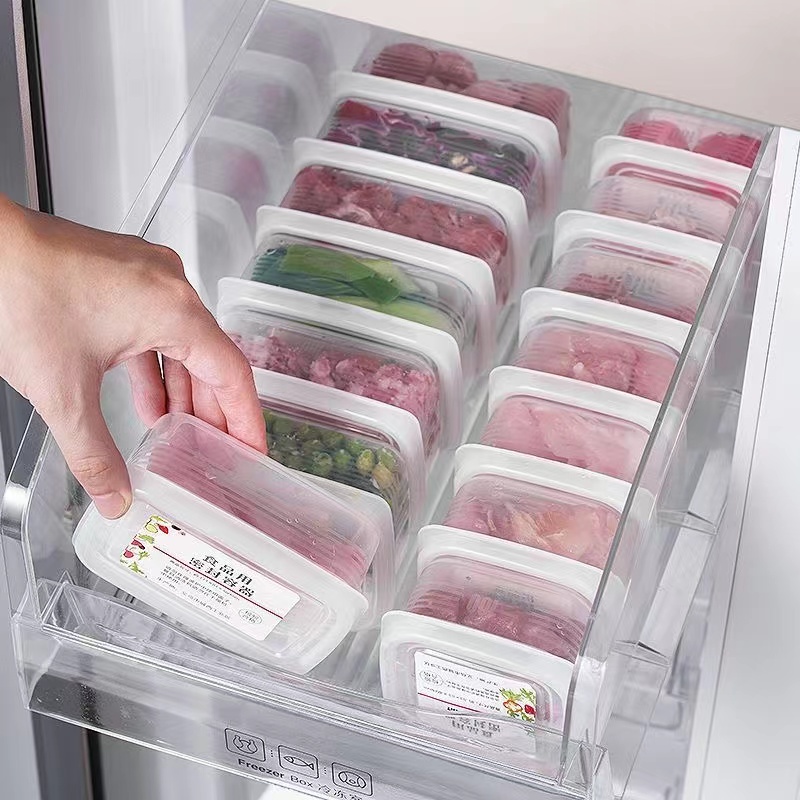 【拍一发十！】冰箱冻肉分格盒子冷冻收纳盒食品级保鲜盒冰箱收纳盒