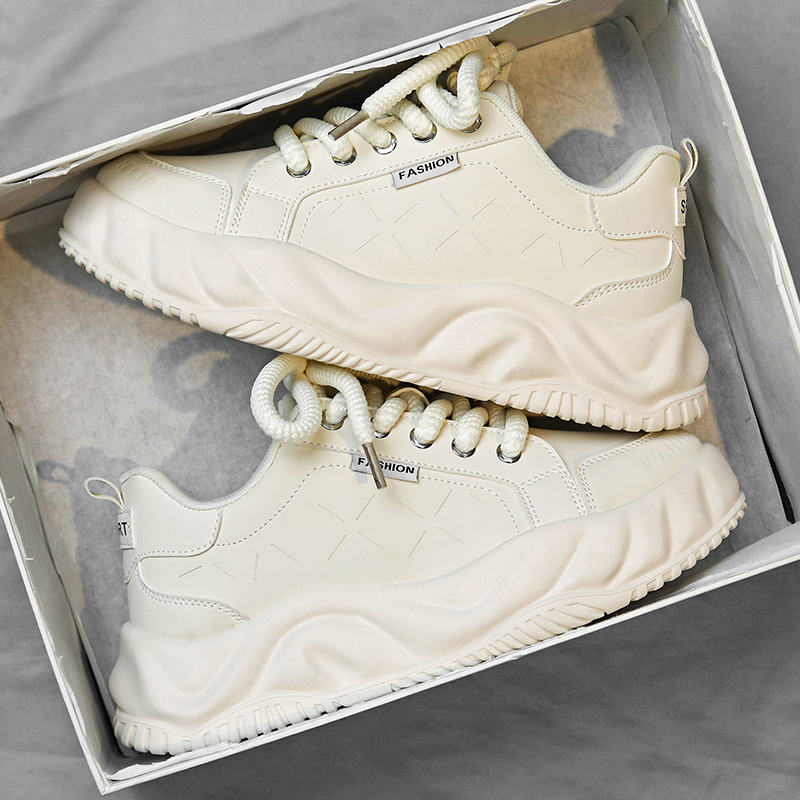 回力新男鞋2023新款冬季潮流百搭厚底休闲小白板鞋防滑学生运动潮