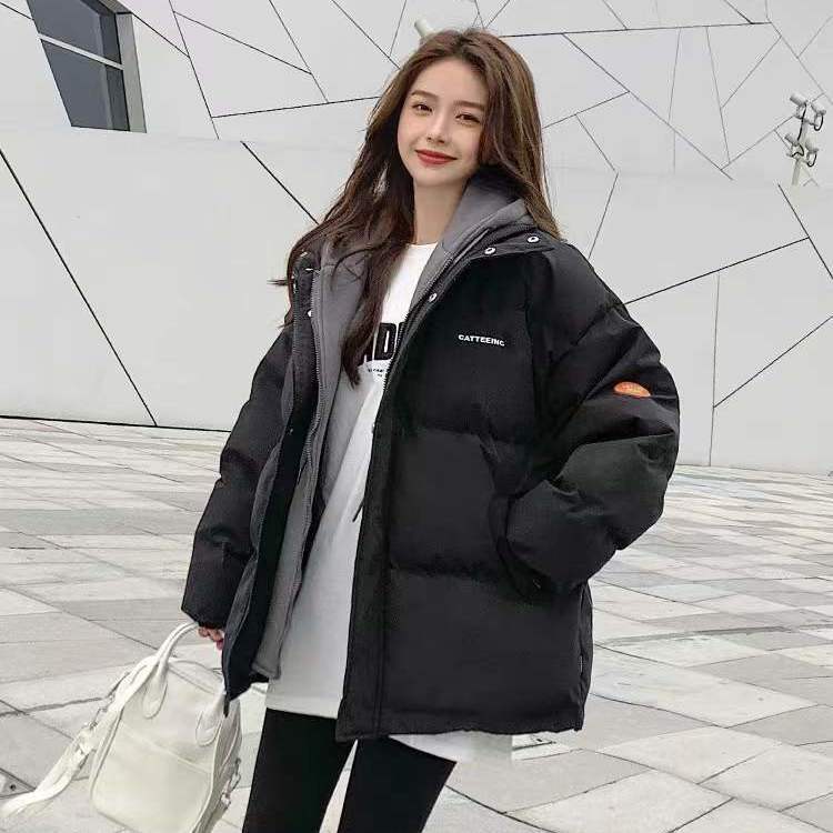 新款2023羽绒服羽绒服少女冬装年新款初中高中学生袄短款假两件