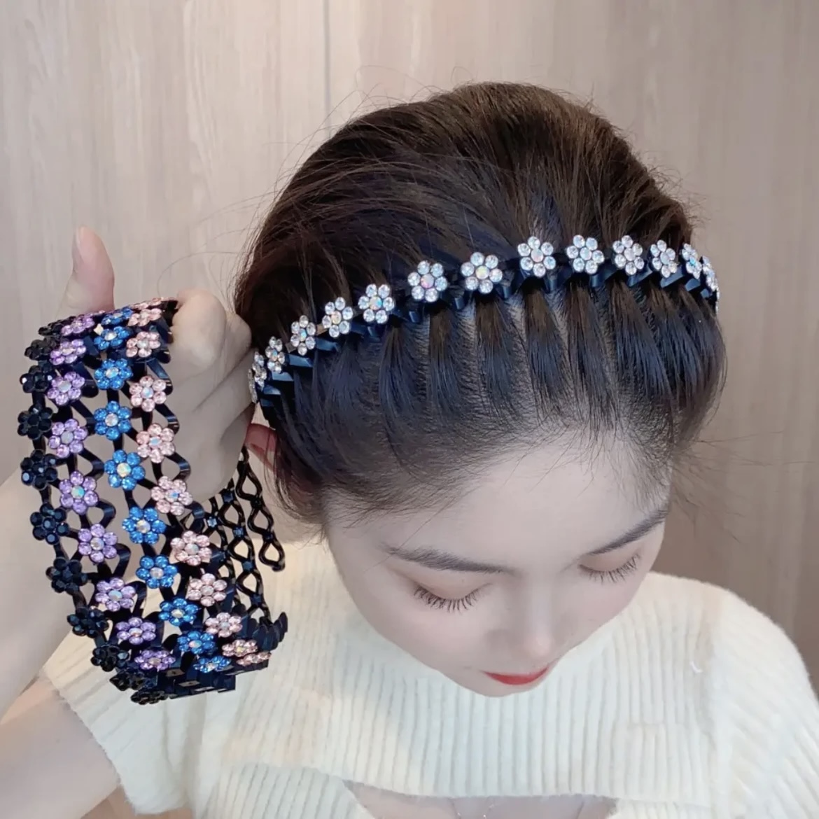 梅花款发箍女波浪压发夏天带齿发箍百搭气质网红时尚简约韩版发箍