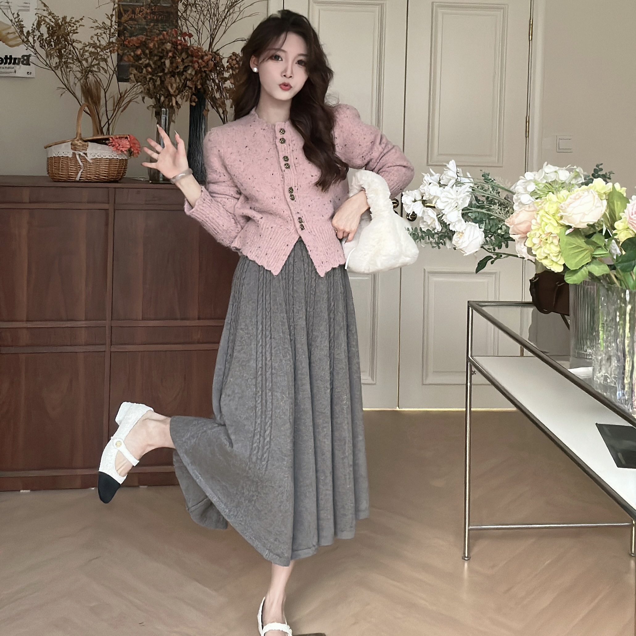 【大钱DAQIAN】月光手书 不显胯！毛衣半身裙松紧腰针织半裙气质显瘦