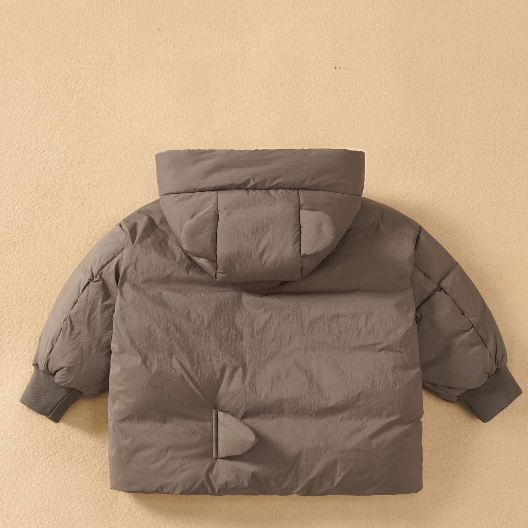 馨 2024【X】12月6日 男童女童时尚咖色连帽羽绒服0610-