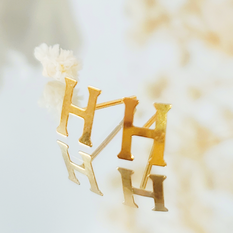 18K金字母H配件  G3647