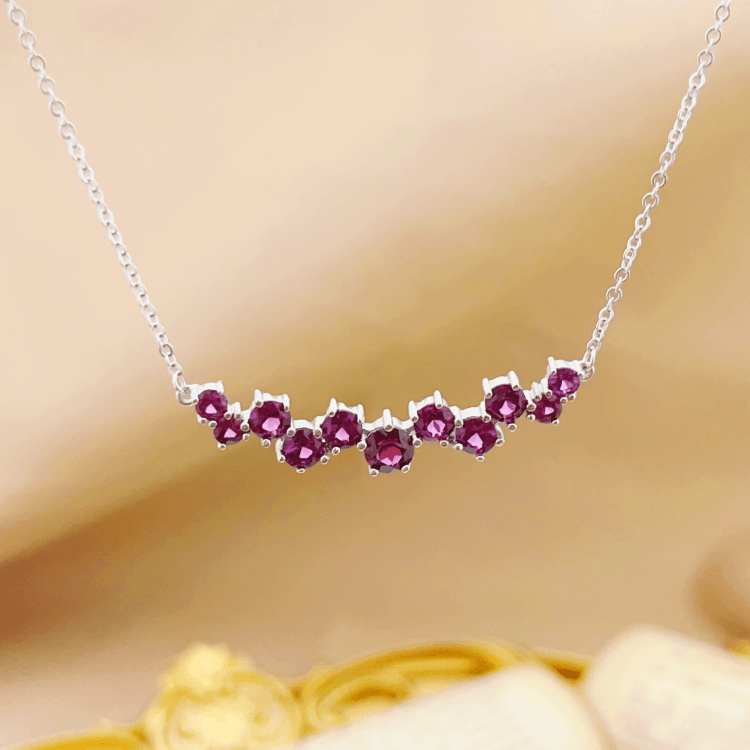 石榴石大微笑套链 C014