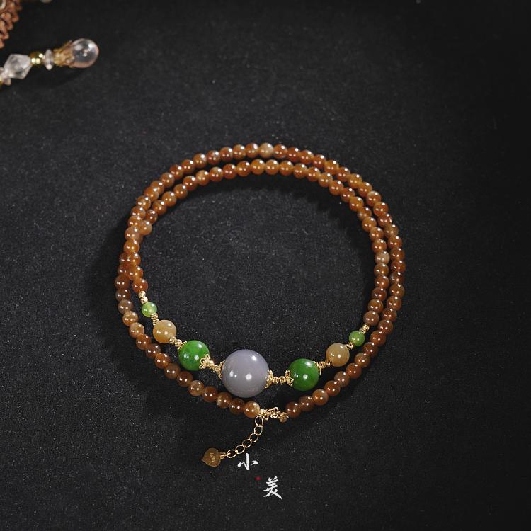 18K金和田玉糖料项链（多样性发）G8653