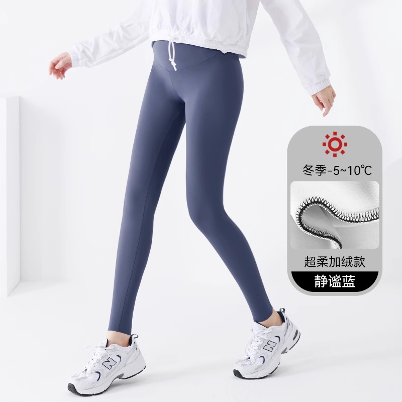 孕妇打底裤秋冬款外穿女秋鲨鱼裤孕妇裤子加绒加厚小脚瑜伽芭比裤