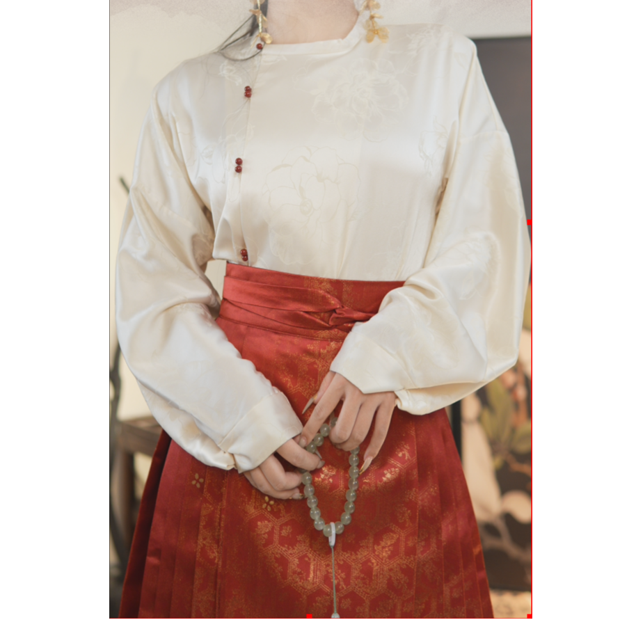 随时anytime 子规+鹦鹉衔绶马面 原创汉元素改良通勤汉服