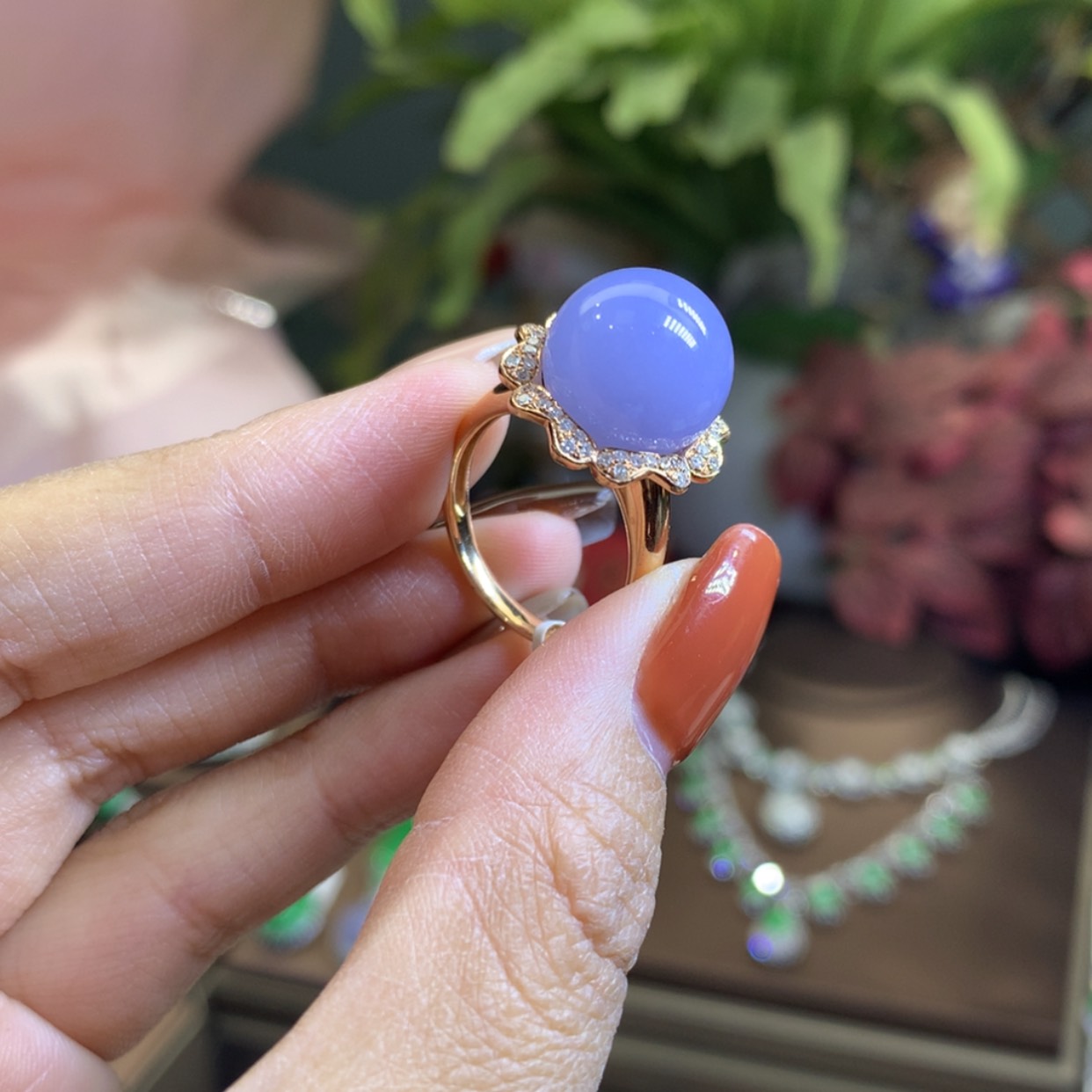 【闪购商品】翡翠颈饰18K金镶嵌