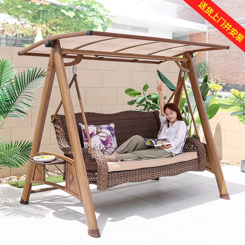 秋千户外庭院花园阳台室外休闲吊床家用摇篮椅农村别墅网红吊篮椅