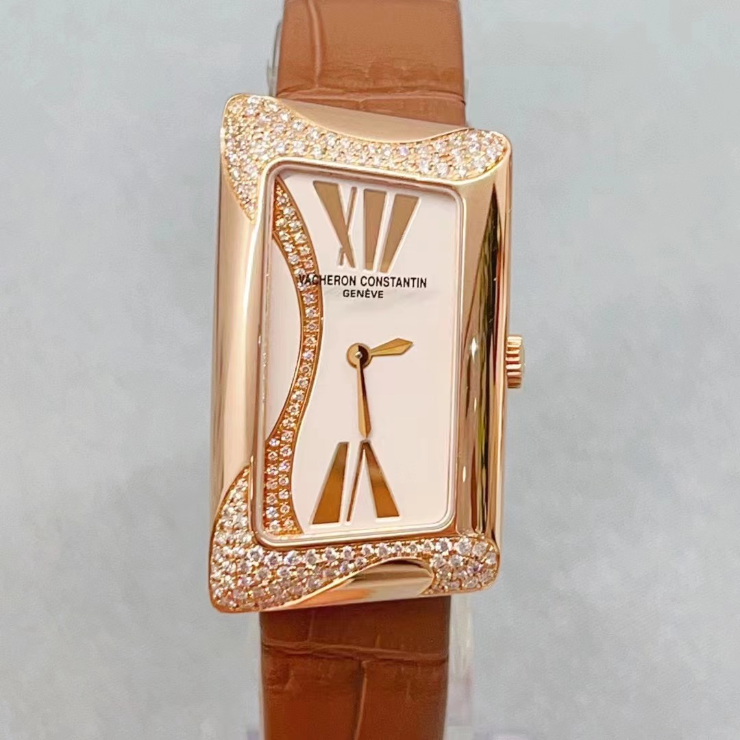 95新 Vacheron Constantin/江诗丹顿 玫瑰金原钻25517/000R-9318