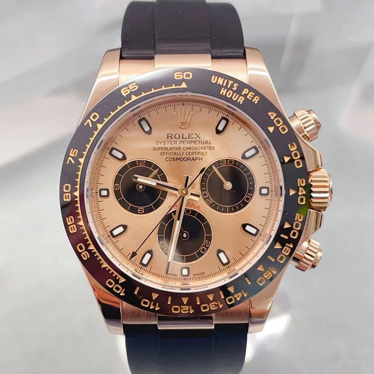 95新 Rolex/劳力士 迪通拿贝嫂17年全套18K玫瑰金机械腕表116515