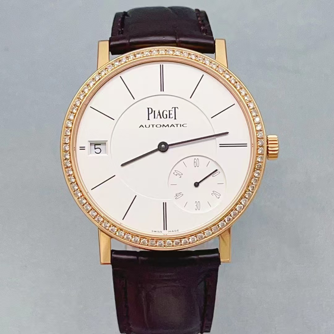 95新 Piaget/伯爵 40表径18K玫瑰金后镶钻自动机械腕表G0A38131