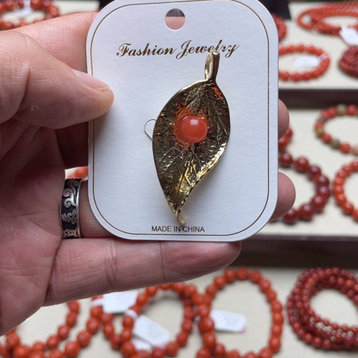 【闪购商品】南红玛瑙发饰合金