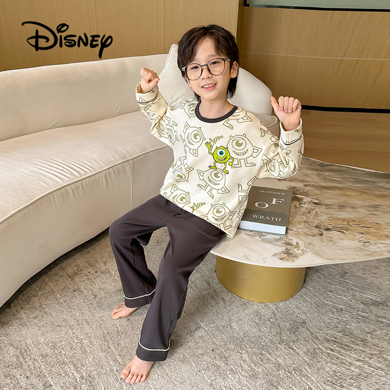 Disney/迪士尼正品男童睡衣长袖儿童家居睡衣可外穿亲子套装4093