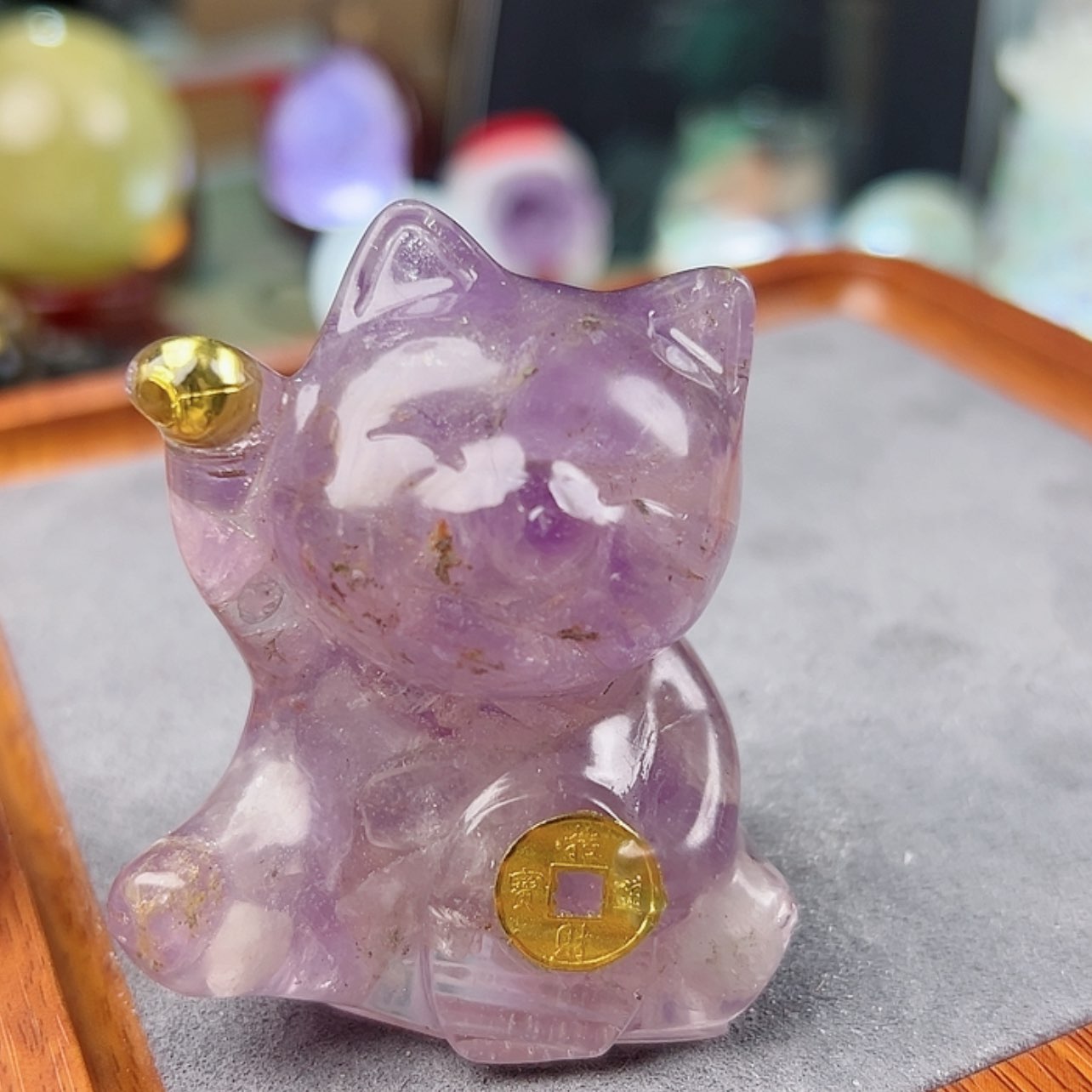 【闪购商品】紫晶大型摆件（非配饰）未镶嵌紫招财猫