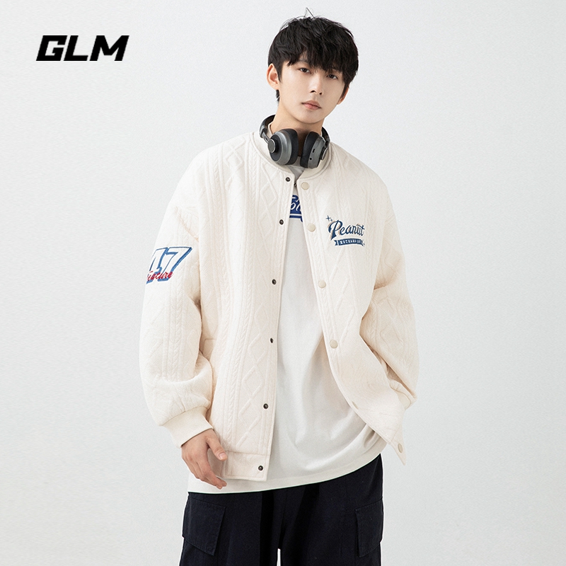 森馬集团GLM 棒球服男士春秋外套美式夹克新款潮牌休闲宽松上衣