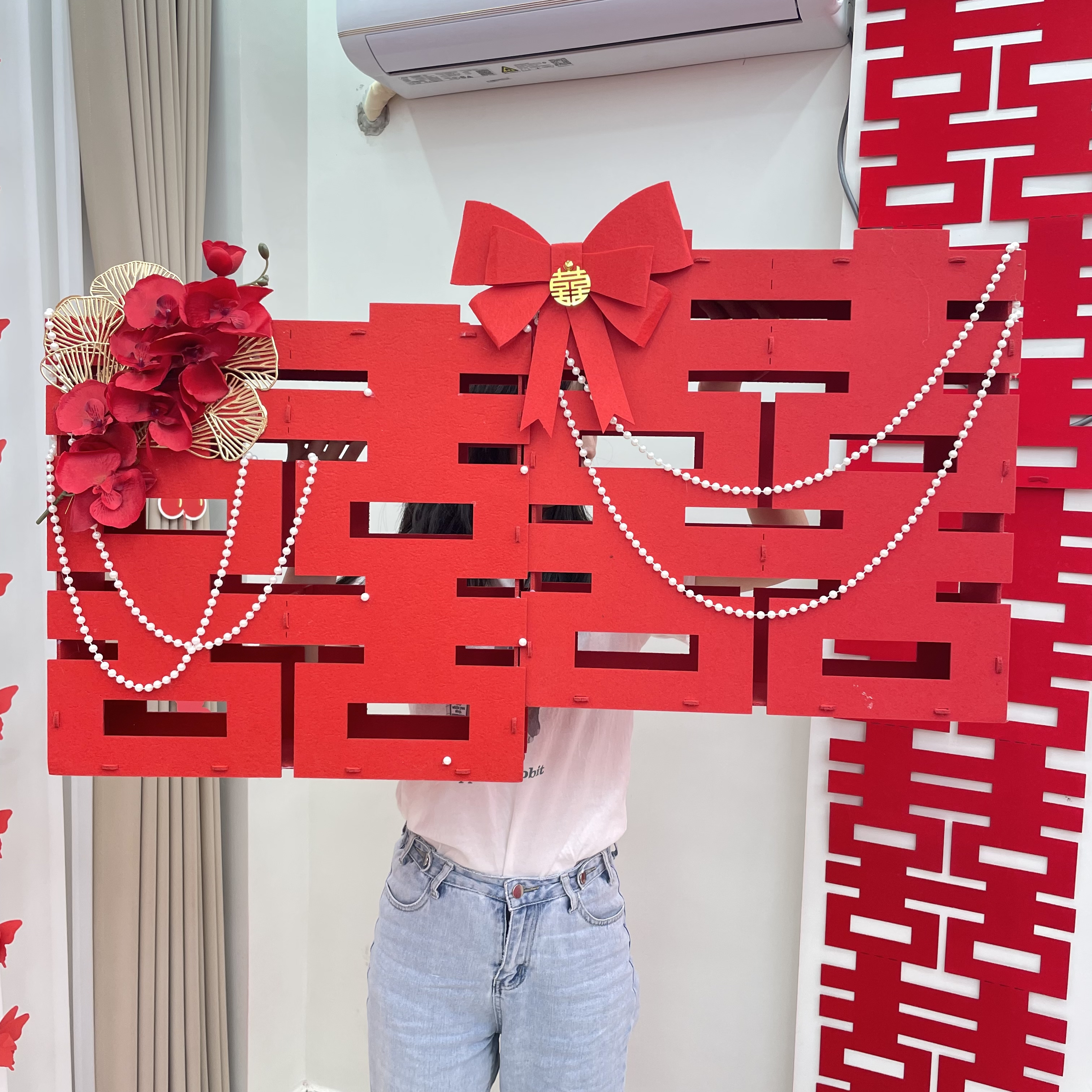 结婚立体喜字摆件婚礼新房卧室客厅装饰婚房布置大囍