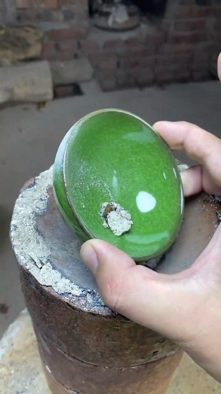 【闪购商品】陶瓷 绿冰裂 A 平口（配礼盒证书）