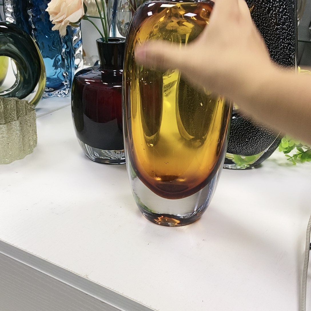 琥珀琉璃了花瓶摆件家居设计高26