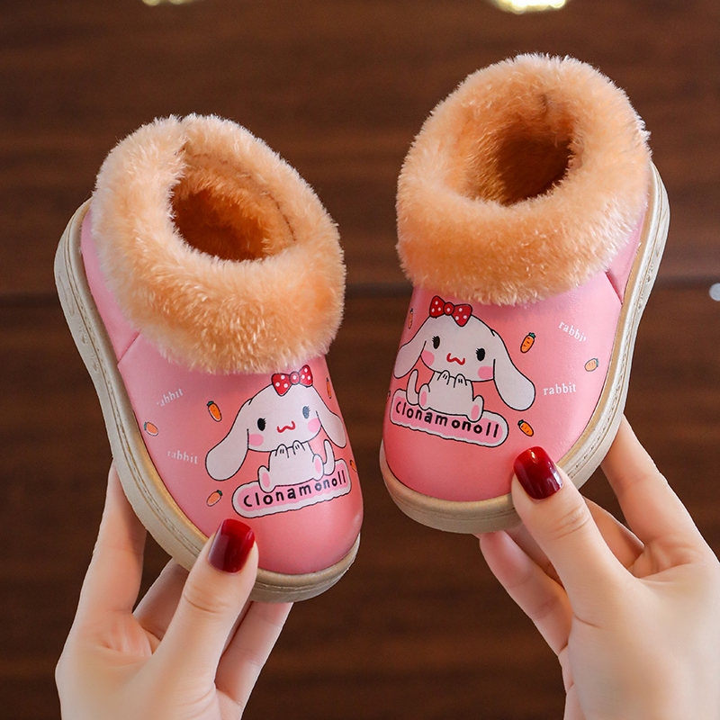 奥特曼儿童棉鞋pu皮防水加绒加厚保暖防滑中小男女卡通宝宝室外