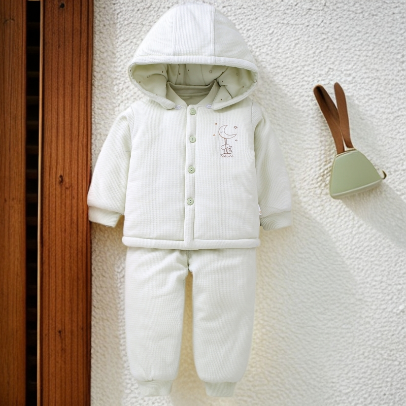 宝宝夹棉冬季婴儿保暖棉衣套装儿童棉服童装婴幼儿冬款加厚秋冬