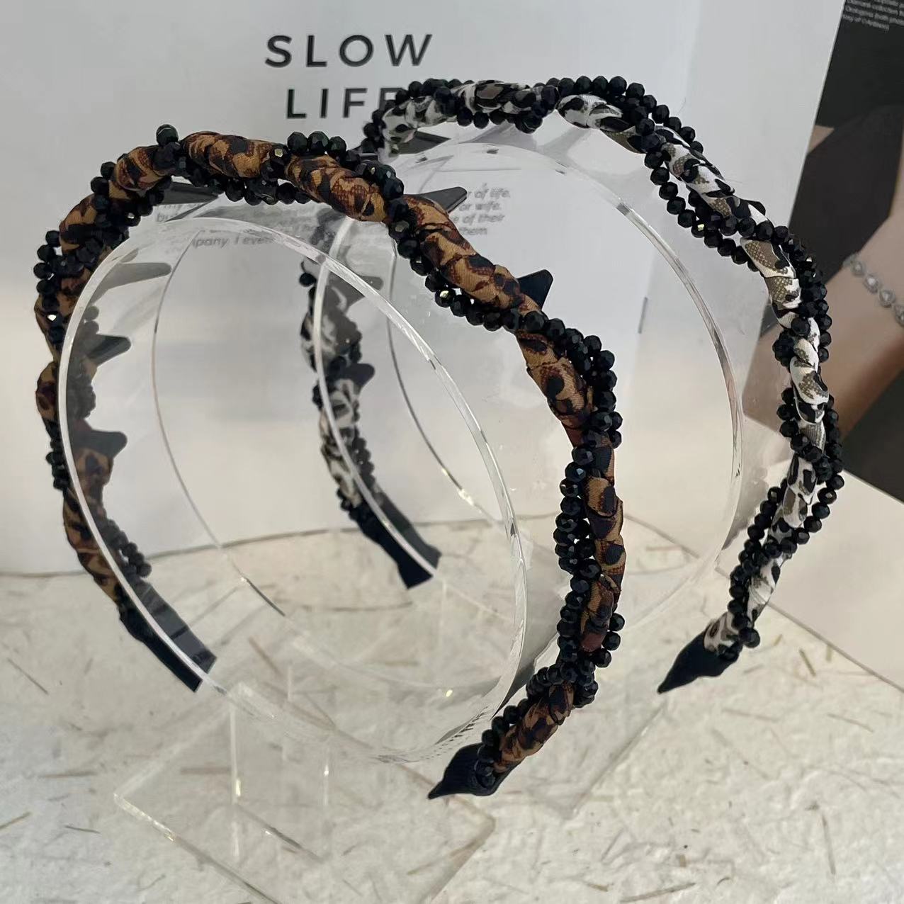 SG525  复古缠布百搭高颅顶带齿发箍