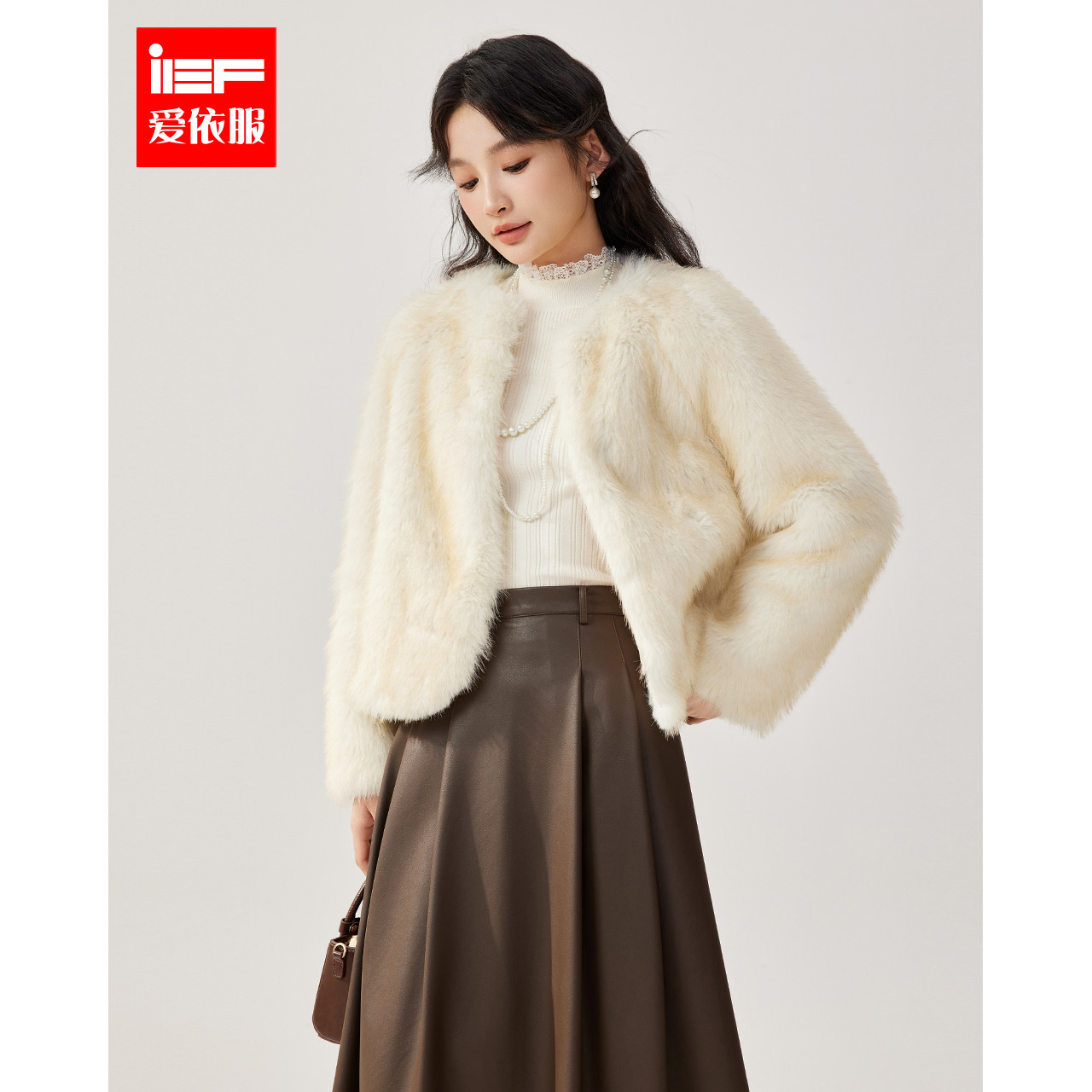 IEF/爱依服【DNA系列】2025冬季新款名媛气质通勤外套流光风