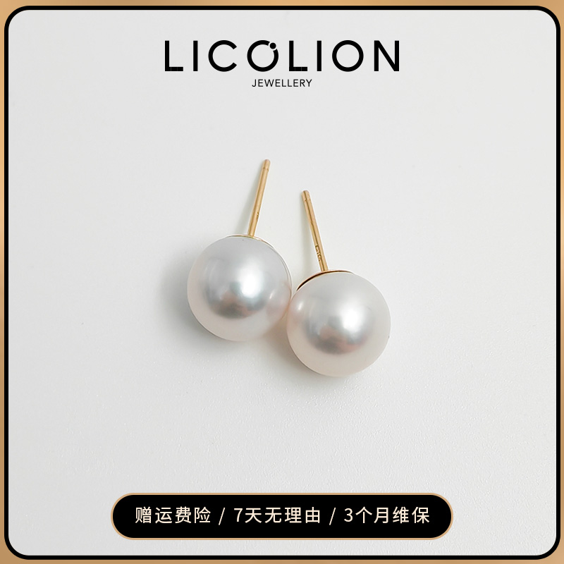 Licolion礼兰珠宝18K金淡水珍珠耳钉EK2170_珠宝文玩- 大咖星选