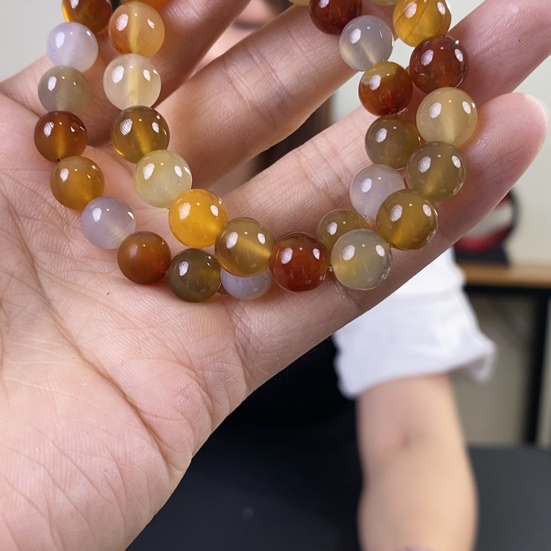 【闪购商品】玛瑙/玉髓手链合金