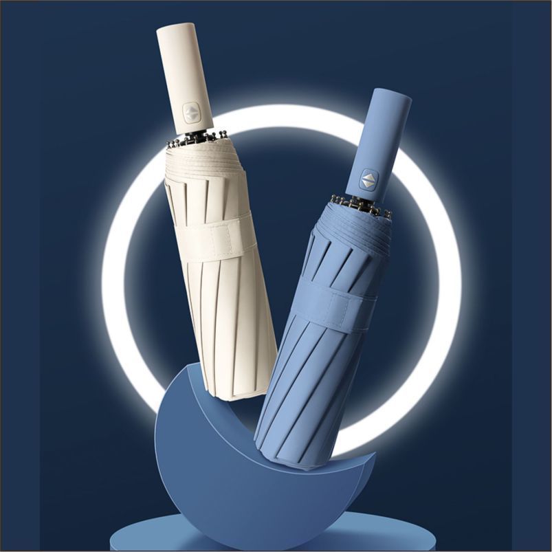 双龙骨全自动雨伞24骨全自动折叠雨伞太阳伞防晒防紫外线遮阳伞