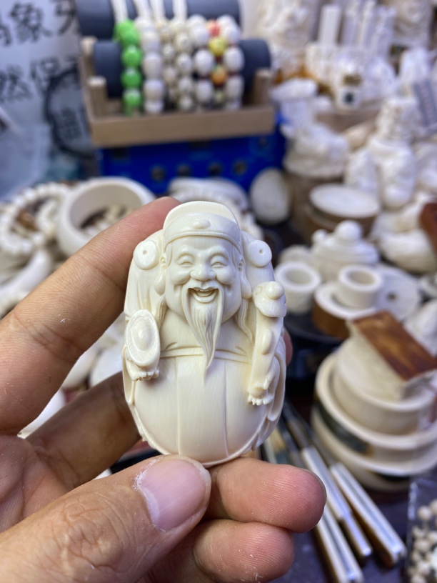 天然猛犸牙保真手把件，多样性发一