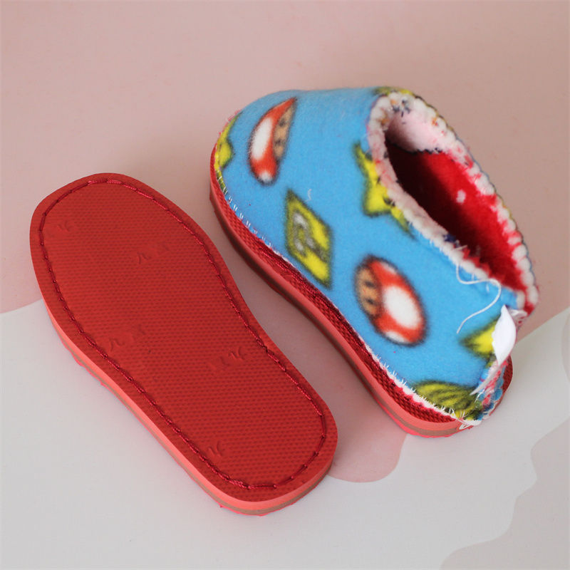 小孩鞋底鞋帮手工毛线棉拖鞋帮防滑耐磨儿童鞋底海绵鞋帮半成品