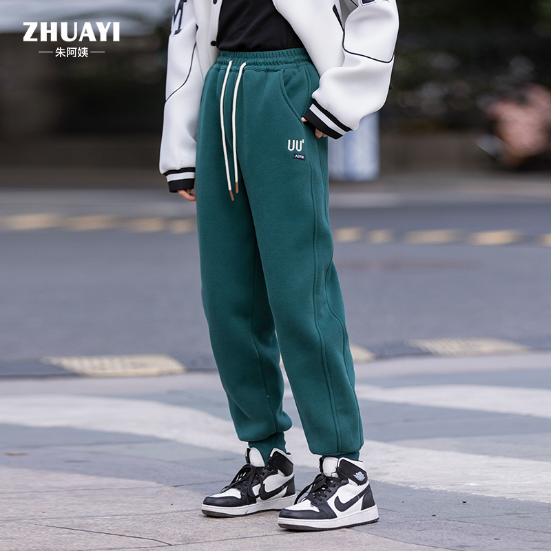 女童裤子秋冬儿童运动裤秋季加厚休闲裤外穿大童加绒秋装洋气卫裤