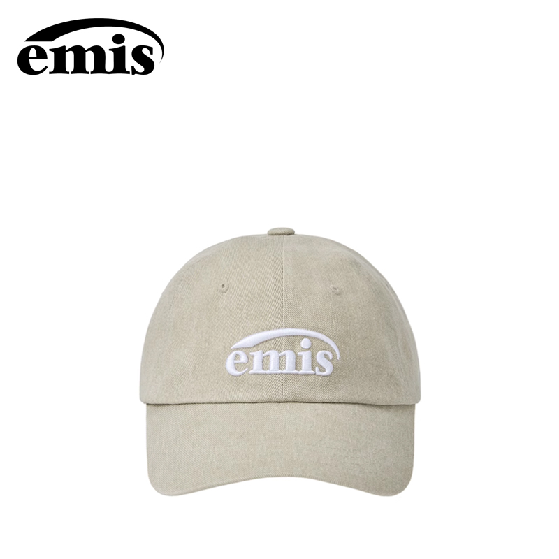 【周周专属】emis帽子新标染料棒球帽男女同款米色鸭舌帽软顶运动帽