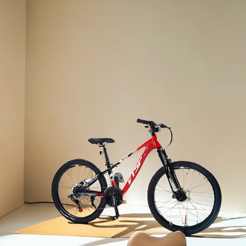 VTSP飞行侠24寸6061超轻铝合金内走线青少年山地车碟刹可锁死前叉