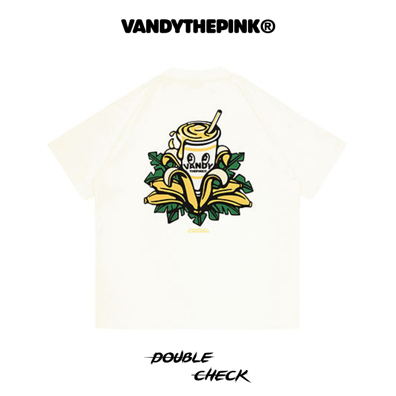 【纽约限定】VandyThePink 24ss 香蕉奶昔印花宽松短袖T恤
